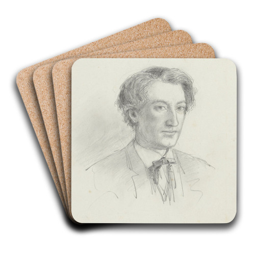 Portret van Carel Vosmaer by Lawrence Alma-Tadema Art Drink Coaster set