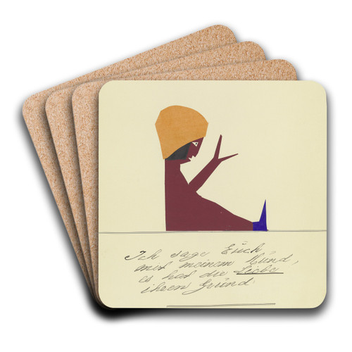 Ich sage Euch mit meinem Mund ' by John Elsas Art Drink Coaster set