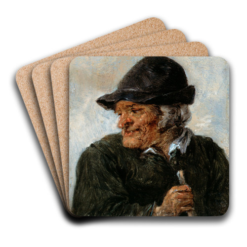 A Peasant by David Teniers The Younger Art Drink Coaster set