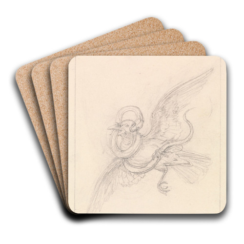 Raven and Snake by Samuel Howitt Art Drink Coaster set
