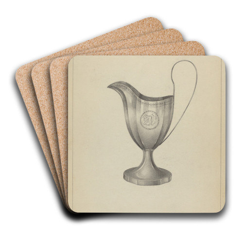 Silver Pitcher by Gordon Sanborn Art Drink Coaster set