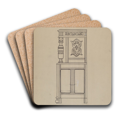 Press Cupboard by Francis Borelli Art Drink Coaster set