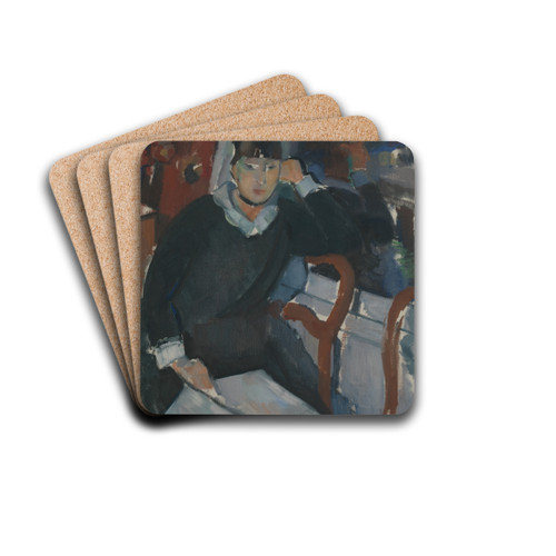Seated Woman at the Window by Rik Wouters Drink Coasters - set of 4 Seated Woman at the Window by Rik Wouters Drink Coasters - set of 4