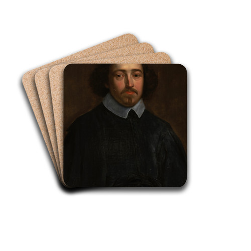 Portrait of Jules Chifflet by Balthasar van Meurs Drink Coasters - set of 4