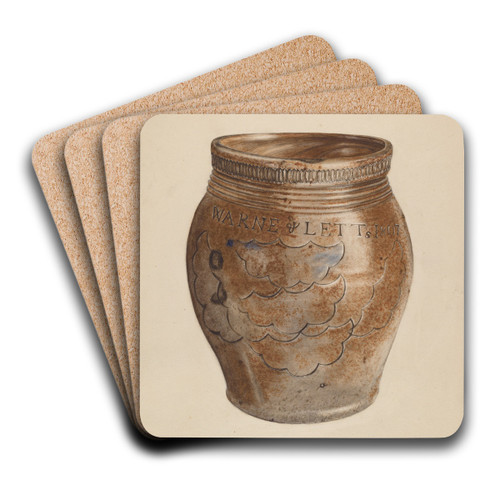 Crock by Yolande Delasser Art Drink Coaster set Crock by Yolande Delasser Art Drink Coaster set