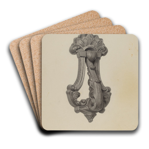 Door Knocker by Julius Bellamy Art Drink Coaster set Door Knocker by Julius Bellamy Art Drink Coaster set