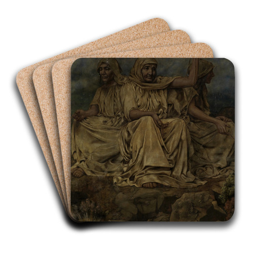 Die Nornen by Hans Thoma Art Drink Coaster set