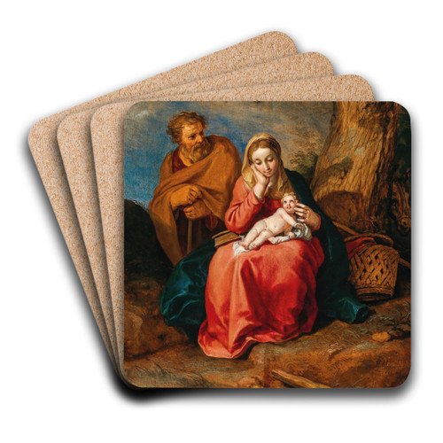 The Rest on the Flight into Egypt by Abraham Bloemaert Art Drink Coaster set