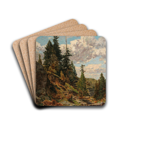 Motiv von der Turracher Alpe by Alfred Zoff Drink Coasters - set of 4