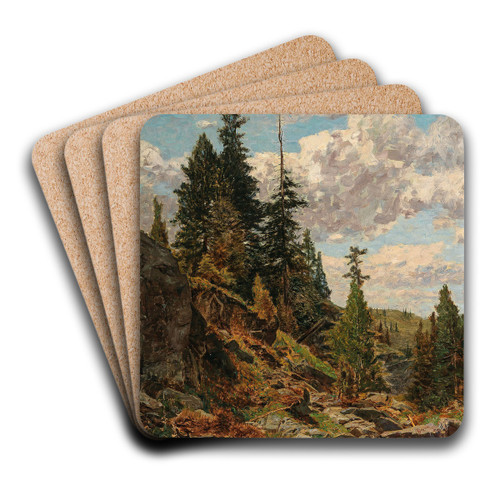 Motiv von der Turracher Alpe by Alfred Zoff Art Drink Coaster set