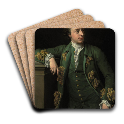 Portrait of Thomas Fortescue by Pompeo Batoni Art Drink Coaster set