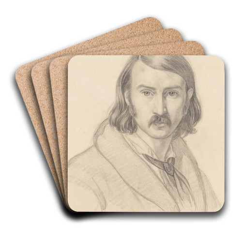 Self-Portrait by Friedrich Preller the Elder Art Drink Coaster set