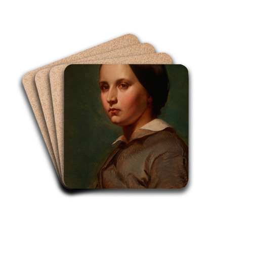 Portrait of Maria Matejko by Jan Matejko Drink Coasters - set of 4