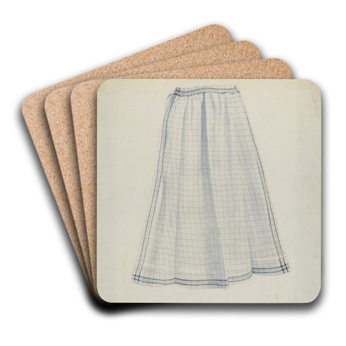 Shaker Work Apron by Joseph Goldberg Art Drink Coaster set