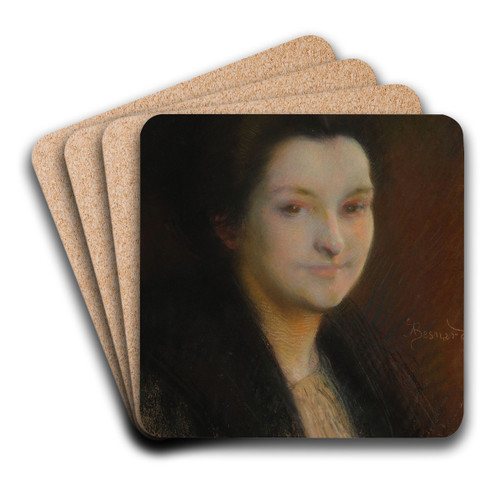 Le silence by Albert Besnard Art Drink Coaster set