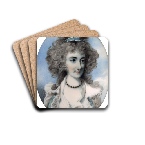 Portrait of a Lady by George Engleheart Drink Coasters - set of 4