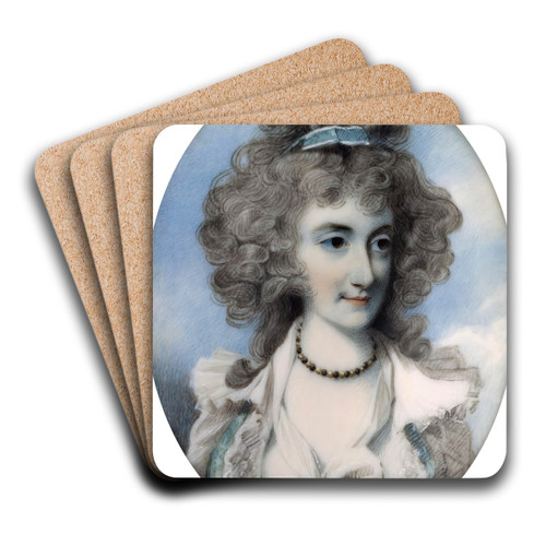 Portrait of a Lady by George Engleheart Art Drink Coaster set