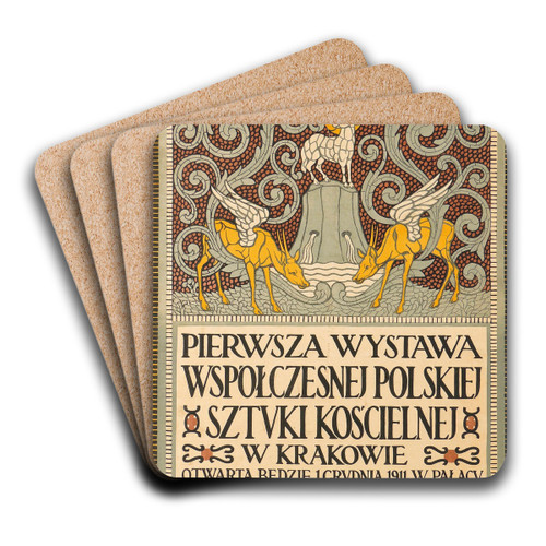 Pierwsza wystawa wspczesnej polskiej sztuki kocielnej w Krakowie by Karol Zyndram Maszkowski Art Drink Coaster set