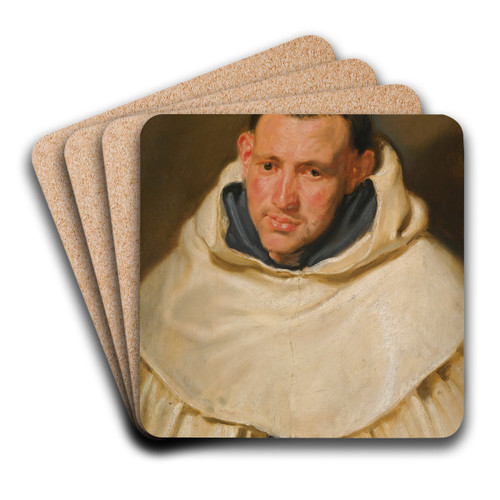 Portrait Of ACarmelite Monk, Head And Shoulders by Anthony van Dyck Art Drink Coaster set