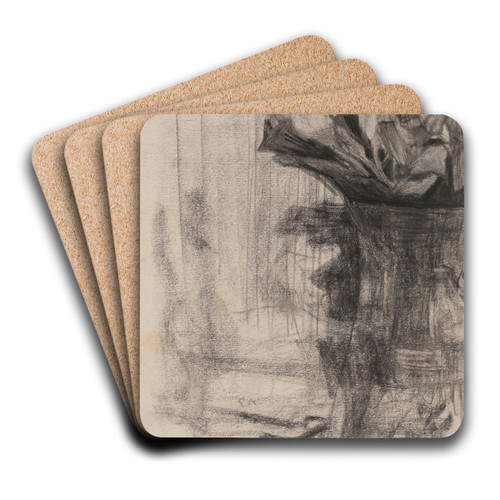 Flowers in a Vase by James Ensor Art Drink Coaster set