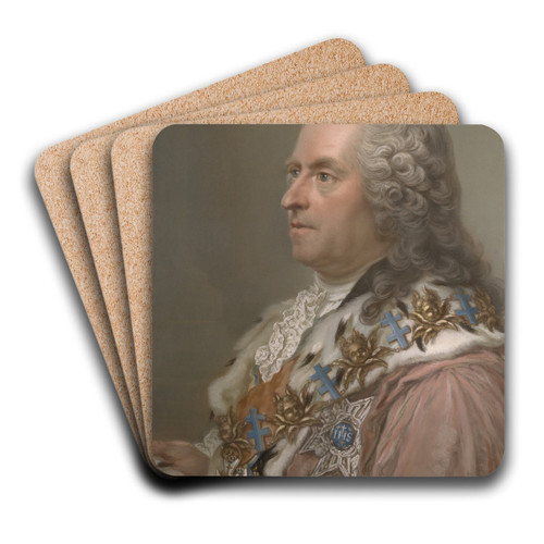 Count Carl Gustaf Tessin by Gustaf Lundberg Art Drink Coaster set