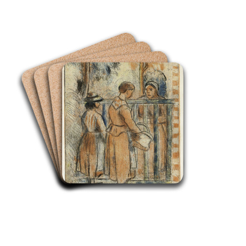 Beggar Women by Camille Pissarro Drink Coasters - set of 4