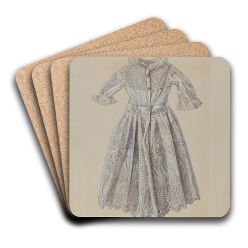Doll Dress by James McLellan Art Drink Coaster set