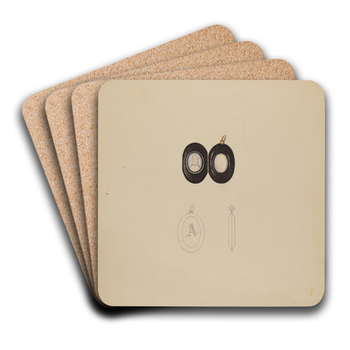 Locket by Vincent Burzy Art Drink Coaster set Locket by Vincent Burzy Art Drink Coaster set