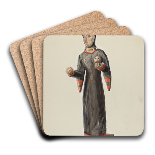 Santa Rita - (Bulto) by Majel G. Claflin Art Drink Coaster set