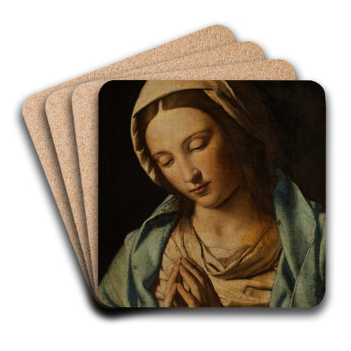 Praying Virgin by Giovanni Battista Salvi da Sassoferrato Art Drink Coaster set