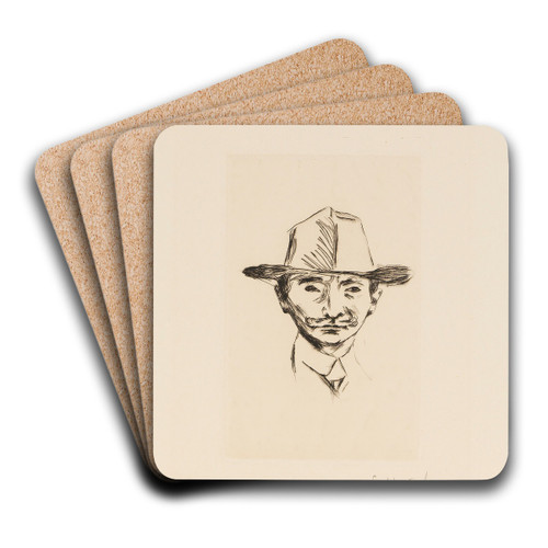 Emanuel Goldstein by Edvard Munch Art Drink Coaster set