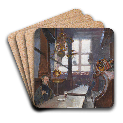 Schifferhaus in Lbeck by Carl Moll Art Drink Coaster set