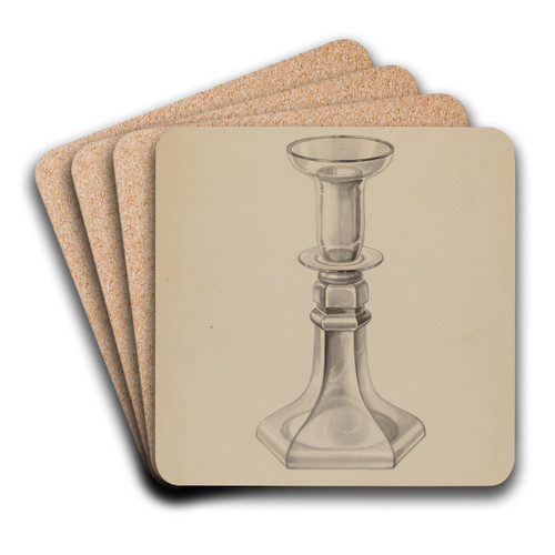 Candlestick by Charles Caseau Art Drink Coaster set