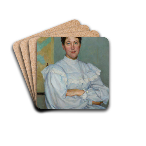 Portrait of Gerda Bergh, The Artist's Second Wife by Richard Bergh Drink Coasters - set of 4
