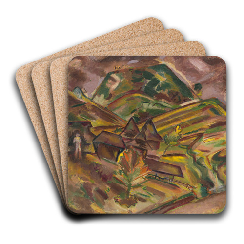 Z Lunej by Arnold Peter Weisz-Kubnan Art Drink Coaster set
