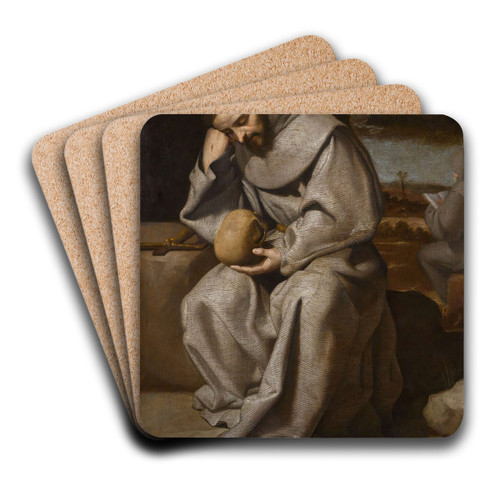 Saint Francis by Antonio Arias Fernndez Art Drink Coaster set