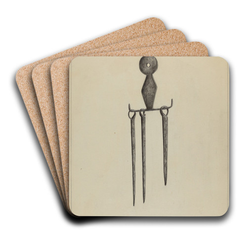 Skewers and Holder by Holger Hansen Art Drink Coaster set Skewers and Holder by Holger Hansen Art Drink Coaster set