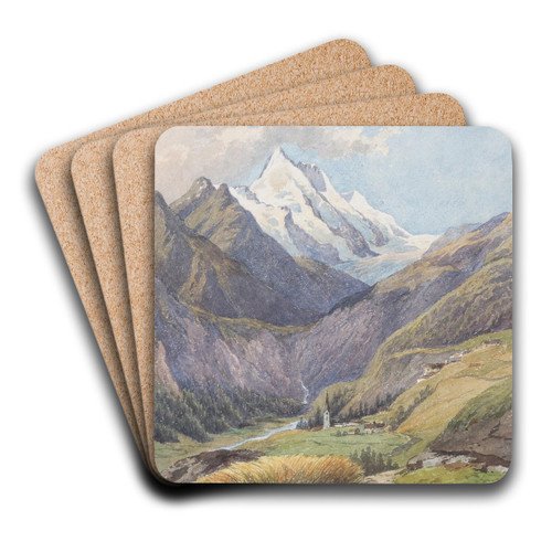 Das Mlltal mit dem Groglockner by Carl Lafite Art Drink Coaster set