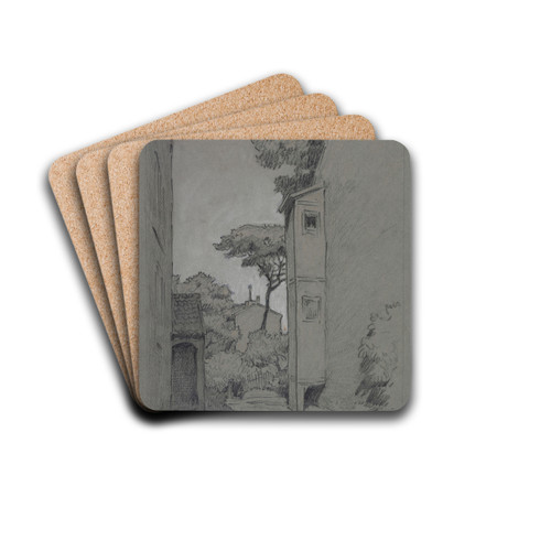 24, rue Norvins by Ferdinand Boberg Drink Coasters - set of 4 24, rue Norvins by Ferdinand Boberg Drink Coasters - set of 4