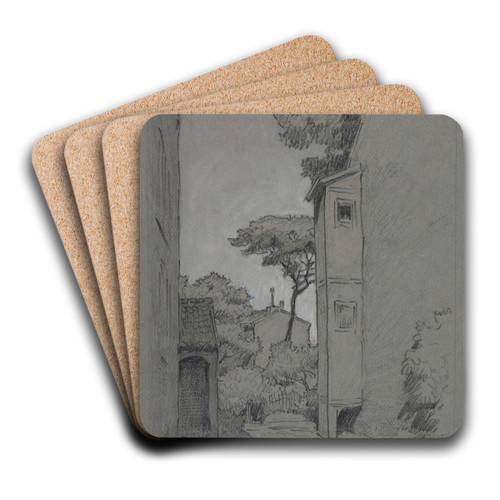 24, rue Norvins by Ferdinand Boberg Art Drink Coaster set 24, rue Norvins by Ferdinand Boberg Art Drink Coaster set