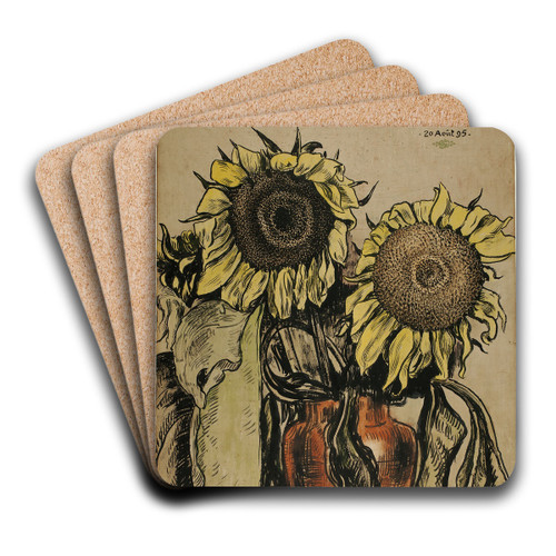 Sunflowers by Georges Lemmen Art Drink Coaster set