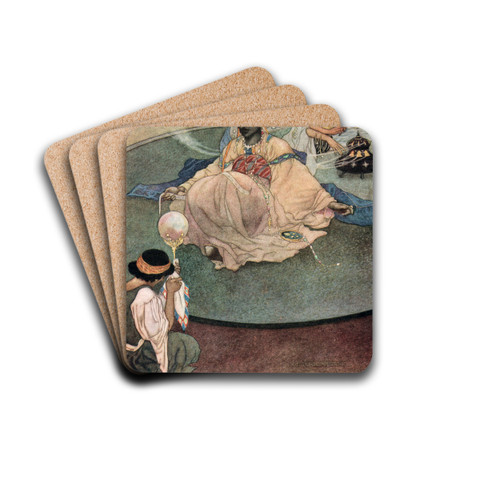The King Of The Mountains Of The Moon by Charles Robinson Drink Coasters - set of 4 The King Of The Mountains Of The Moon by Charles Robinson Drink Coasters - set of 4