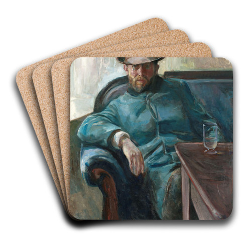 Hans Jger by Edvard Munch Art Drink Coaster set