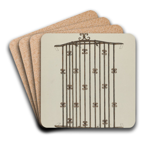 Window Grille by Harry Mann Waddell Art Drink Coaster set Window Grille by Harry Mann Waddell Art Drink Coaster set