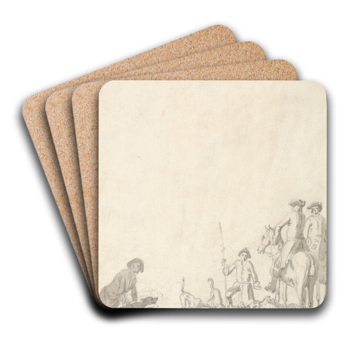Foxhunting; The Kill by Peter Tillemans Art Drink Coaster set