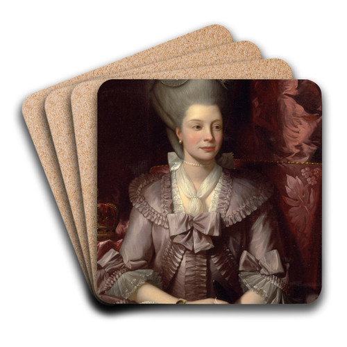 Queen Charlotte by Benjamin West Art Drink Coaster set