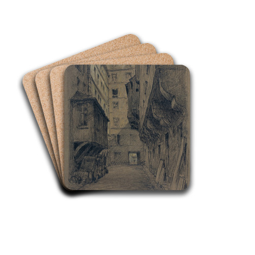 La maison n37 rue des Francs Bourgeois by Ferdinand Boberg Drink Coasters - set of 4