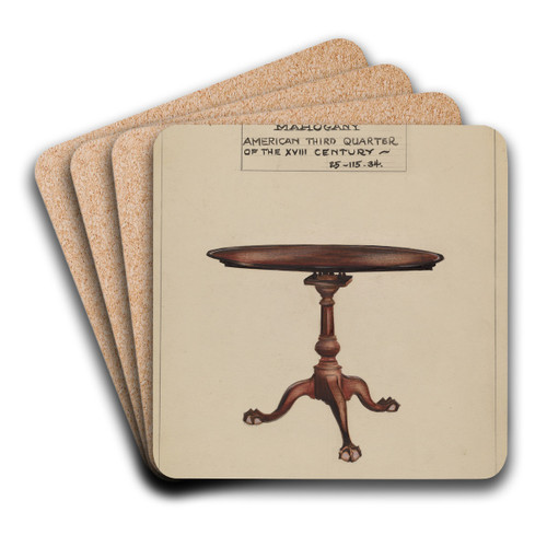 Tilt-top Table by Holger Hansen Art Drink Coaster set