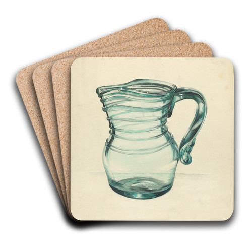 Pitcher by John Tarantino Art Drink Coaster set