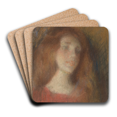 Reverie by Alice Pike Barney Art Drink Coaster set
